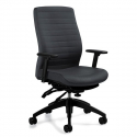 Global Sleek Design Office Chair - Aspen 3D 2851-3 - Softhide Vinyl - Smoke