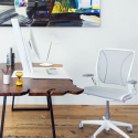 Humanscale Adjustable Desk Converter - Quickstand ECO - White World chair