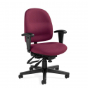 Global Granada 3212 - Low Back Multi-tilter Chair - Silhouette Claret SL32 