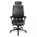 ErgoCentric 24Centric - Heavy Duty Chair - Black leather