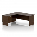 Lacasse Concept 300 LC300-DR - Laminate desk with LEFT HAND SIDE return with BF pedestal