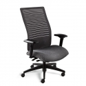 Global Loover 2661-8 Weight sensing synchro-tilter chair with a high mesh back - Quarry