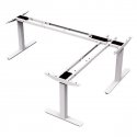 ErgoCentric UpCentric UP3L - L-Shape Electric Standing Desk Base - White Frame