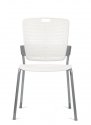 Humanscale Cinto stacking chair - Armless - V Silver - Legs - White S01