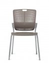 Humanscale Cinto stacking chair - Armless - V Silver - Legs - Taupe S17