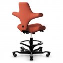 HAG Capisco 8106 - Ergonomic Chair for Standing Desk - Black Frame - Fabric Experience CSE29