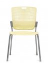 Humanscale Cinto stacking chair - Armless - V Silver - Legs - Yellow S33