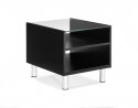 Global Citi 7886 Reception end or corner table - Glass top - Black - BLK