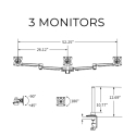Workrite Conform Static Arm - 3 Monitors specs