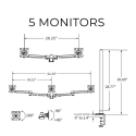 Workrite Conform Static Arm - 5 Monitors specs