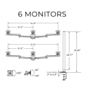 Workrite Conform Static Arm - 6 Monitors specs