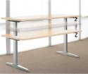 Workrite Sierra SCFHXL - Table ajustable avec manivelle - Érable Kensington - Dessus et bordure