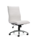 Global MVL11730 Ultra - High back tilter leather chair - BL28 White