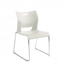 Global Plastic stacking chair - Duet 6621 - Cloud IVC - Armless