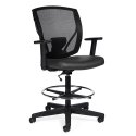Global Ibex Drafting chair MVL2808- Global Bonded Leather Luxhide Black - BL20