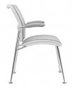 Nightingale All Mesh Guest Chair & Legs - OXO6500 - White - Side view