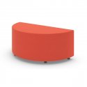Global Craft MVL13007 - Pouf Demi-Rond - Rouge