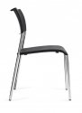Global Dori OTG1211BK Chaise empilable sans bras - Vue de côté