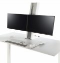 Humanscale QuickStand - Fixed to height adjustable desk converter - Double - Platform down