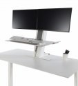 Humanscale QuickStand - Fixed to height adjustable desk converter - Double - Platform raised