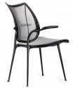 Humanscale Liberty guest chair - Black frame - Platinum mesh - Back view