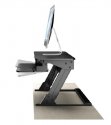 Workrite Sit Stand Desk Converter - Solace - Keyboard Tilt