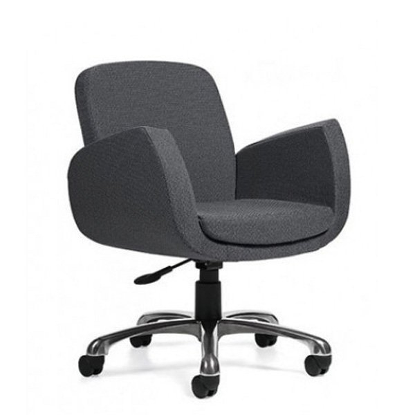 Global Kate 2811-8 Mid Back Swivel Chair - Crescent - Cinder Grey 792 