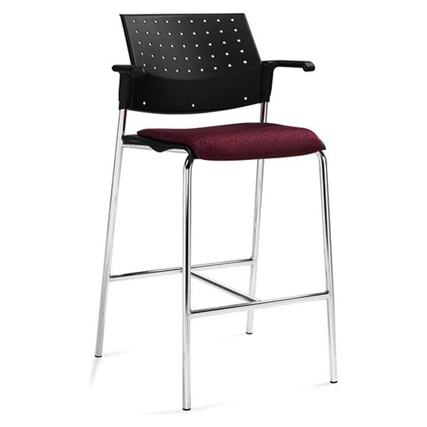 Global Sonic 6564 - Bar height stool with upholstered seat