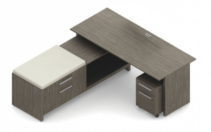 Global Princeton - L Shaped Desk With Cushion - Left application