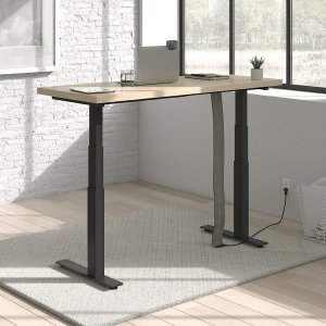 Swift 2 - Height Adjustable Desk - Sahara Surface - Black Base