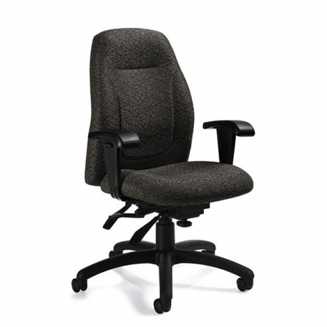 Global Echo 3671-3 Mid-back multi-tilter ergonomic chair - Time - Steel T609