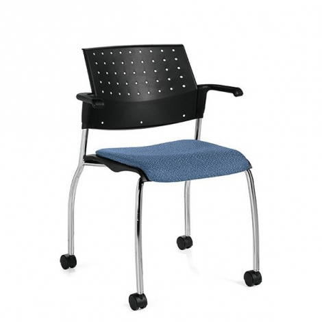 Global Sonic 6574 - Stacking armchair on wheels base