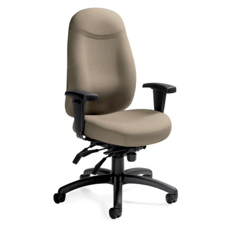 Global Granada Deluxe TS1170-3 - 24H/7 High Back Multi-tilter chair - Imprints Cork IM71