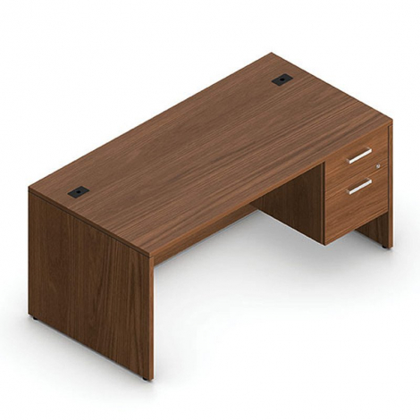 Global Single Pedestal Desk - Ionic MLP111