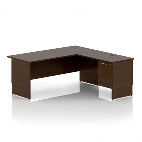 Lacasse Concept 300 LC300-DR - Laminate desk with RIGHT HAND SIDE return with BF pedestal