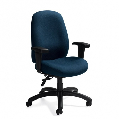 Global Granada Deluxe 1171-5 - Medium back operator chair - Fabric Imprints - IM76 Navy