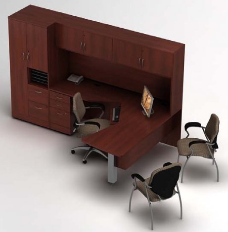Global ZIRA - Computer Desk suite for managers and executives ZL-24 - Left hand side
