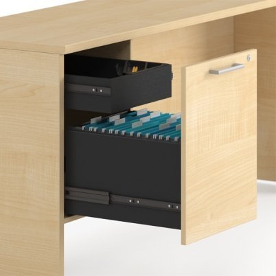 Concept 300 by Lacasse 3NNE-IF Suspended pedestal with inner box and file drawers