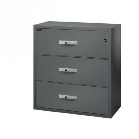 Gardex GL-403-44 - Lateral filing cabinet 44" wide - Insulated fire resistant with 3 lateral drawers
