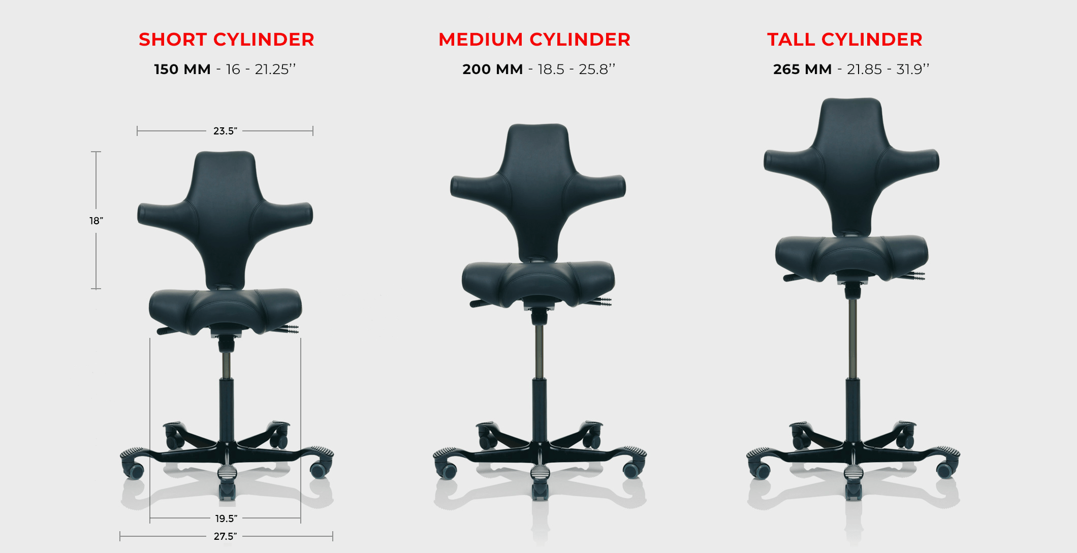 Choose the ideal height for the Capisco chair by HÅG